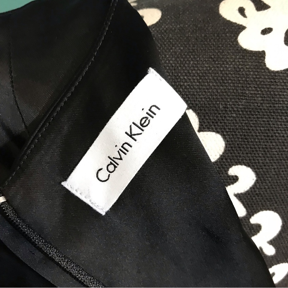 Calvin Klein * Bodycon Black Satin Formal Cocktail Dress GUC Woman’s Petite 4P 4 - Picture 8 of 10